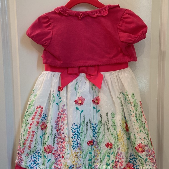 Blueberi infant dress with flowers - Picture 2 of 4